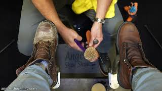 UNBELIEVABLE TRANSFORMATION  Angelo Shoe Shine ASMR [upl. by Aivull]