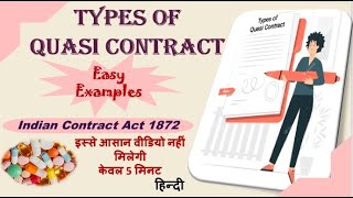 Types of Quasi Contract  Section 68  72  Indian Contract Act 1872  AQ Legal Hub [upl. by Eimme]