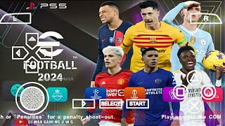 eFootball PES 2024 PPSSPP Camera Ps5 Android Update Transfer Winter Real Faces Best Graphics [upl. by Orsola]