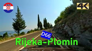 Driving the Adriatic Coast from Rijeka to Plomin in Croatia Istria  4K [upl. by Bertha465]