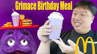 McDonalds New Grimace Birthday Meal amp Grimace Shake  Is It Worth It [upl. by Eleumas]