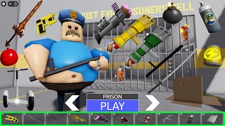 BARRYS PRISON RUN OBBY  All Items Unlocked  All Bosses Unlocked Papa Pizza Sirem Dummy Game [upl. by Pulling530]