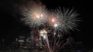 4th July Fireworks from Exchange Place  Jersey City Freedom amp Fireworks Festival [upl. by Nnaaihtnyc]