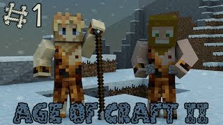 Minecraft  Age Of Craft II  Episode 1  La Préhistoire   Aventure Modée Évolutive [upl. by Evetta]