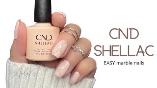 CND Shellac review  Easiest marble nail design with gel polish [upl. by Sivert886]