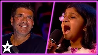 10 Year Old Singer BLOWS EVERYONE AWAY With Her POWERFUL Voice After Simon Stops Her Audition [upl. by Etteluap]