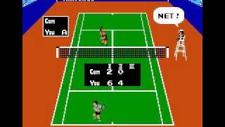 Tennis NES Me Vs Level 5 CPU [upl. by Eidua309]