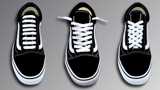 3 Cool Ways To Lace Vans Old Skools  Vans Old Skool Lacing [upl. by Aerdnod]