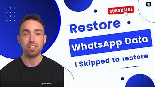 How to Restore old WhatsApp Chat That I Have Skipped to Restore？ [upl. by Ttayh523]