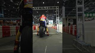 John McGuinness wows crowds at this year’s Devitt MCN London Motorcycle Show mcn honda iomtt [upl. by Fariss893]