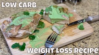 Weight Loss Jalapeno Cream Sauce over Pan Seared Chicken  Healthy Recipes [upl. by Noami]