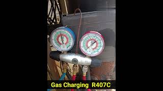 Gas Charging procedure  Gas Charging Kaise Kiya Jata Hai R407 C Ko Liquid Ya Vapour Mai [upl. by Esyla]