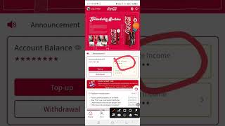 How to creat cocacola malaysia app earning money withdraw and deposit [upl. by Vachell]