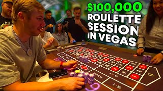 100000 ROULETTE SESSION AT THE RED ROCK CASINO IN VEGAS [upl. by Peatroy]