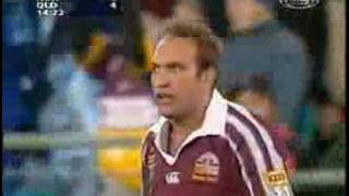 Gorden Tallis famous tackle on Brett Hodgson [upl. by Garges341]