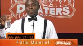 Debaters TV reality show Fola Daniel Nigerias Population Created by Mo Abudu GT Bank [upl. by Anialad]