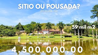 Sítio a venda com lago e potencial para pousada ou hotel fazenda já com renda em piracaiasp [upl. by Kowal688]