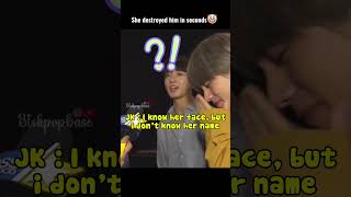 She destroyed Jungkook in seconds 😂 he gets a taste of his own medicine🤣🤣 shorts bts jungkook [upl. by Spurgeon]