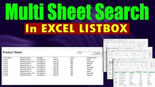 Mastering Excel Listbox MultiSheet Search Simplified with ListBox  Workbook Free [upl. by Nadaha]