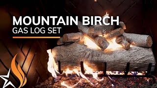 Mountain Birch Vented Gas Logs  Designer Series  Starfire Designs [upl. by Hayton]