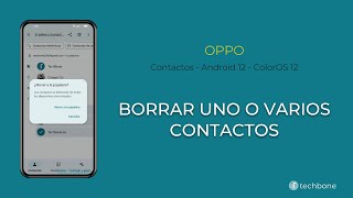 Borrar uno o varios Contactos  Oppo Android 12  ColorOS 12 [upl. by Mauro947]