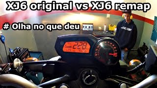 XJ6 Remapeada vs XJ6 Original no Dinamômetro [upl. by Hanafee]