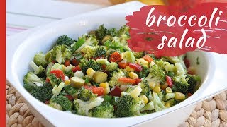 BROCCOLI SALAD Easy amp Light Recipe [upl. by Eedak]