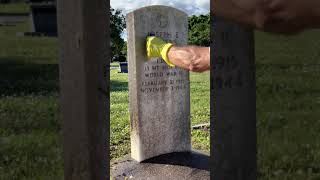 Veteran Headstone Cleaning Time Lapse [upl. by Eedolem]