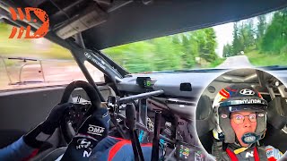 WRC Rally Finland CoDriver Camera Thierry Neuville i20N Rally1 [upl. by Sivad]