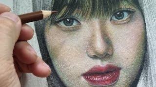 Live Colored Pencil Drawing Faber Castell Polychromos Tutorial [upl. by Tannie]