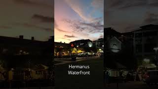 Hermanus waterfront and restaurants lights hermanus restaurants bluehour [upl. by Penthea]