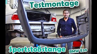 BMW 5er E39  Testmontage Heckstoßstange DM Autoteile [upl. by Ynaffital437]