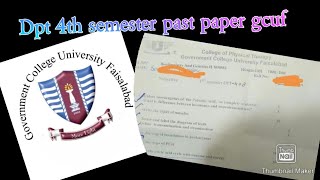 Dpt 4th semester past papers Gcuf [upl. by Barthol]