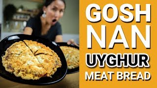 How To Make Uyghur Meat Bread Hand Made GoshNan Naan Recipe [upl. by Georgeanna]