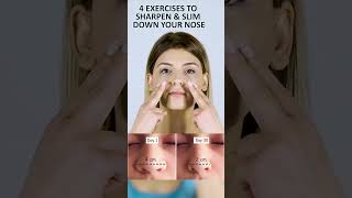 4 Simple EXERCISES TO RESHAPE SHARPEN amp SLIM DOWN YOUR NOSE [upl. by Enamrahc]