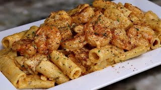 The Secret To Make A Delicious Creamy Shrimp Pasta Recipe  30 Minute Meal [upl. by Adihsaar]