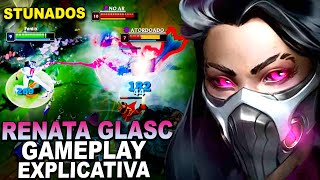 COMO JOGAR DE RENATA GLASC GAMEPLAY EXPLICATIVA  SUPORTE MUITO FORTE RENATA GLASC NOVA CAMPEÃ [upl. by Germann671]