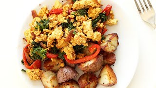 Southwest Tofu Scramble  Minimalist Baker Recipes [upl. by Rebmac771]