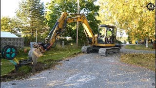 CAT 308D CR with Rototilt in cabelwork [upl. by Worrad]