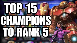 TOP 15 CHAMPIONS TO RANK 5 JANUARY 2024 MARVEL CONTEST OF CHAMPIONS [upl. by Amihc78]