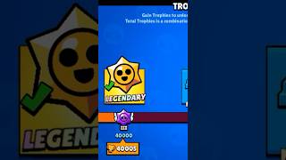 40 K Trophy 🏆in Brawl Star 💪shorts brawlstars [upl. by Portugal]