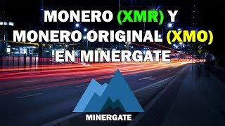 Monero XMR y Monero Original XMO en Minergate [upl. by Nonad]