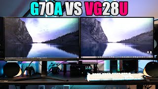 SAMSUNG G7 G70A VS ASUS VG28U  WHICH SHOULD YOU BUY [upl. by Nennarb]