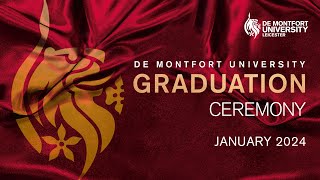 DMU January Graduations 2024 Thursday 25 January 10am [upl. by Meeharb786]