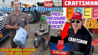 FREE CRAFTSMAN 55HP 2000PSI TECUMSEH HIGH PRESSURE POWER WASHER 20 GPM CURB ALERT TRASH FIND PICK [upl. by Hsejar592]