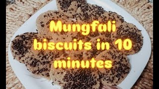 Kids friendly highly nutritious  Oil free Maida free Mungfali biscuits in 10 minutes [upl. by Burton651]