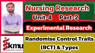 Experimental research design nursing research unit4 part2 [upl. by Fleeman]