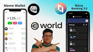 WorldCoin Nuevas Wallets Meme Wallet y Blanq Banking 30 Desde la App de Worldcoin [upl. by Lihka]