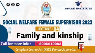 Kinship  Jkssb Female Supervisor 2024  Unit2 Lecture 5 jkssb femalesupervisor [upl. by Hatokad881]