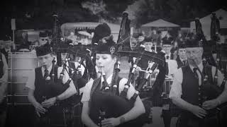 Campbeltown loch I wish you were whisky Dufftown Highland Games Pipe and Drums Bagpipes Slowmotion [upl. by Sylvan]